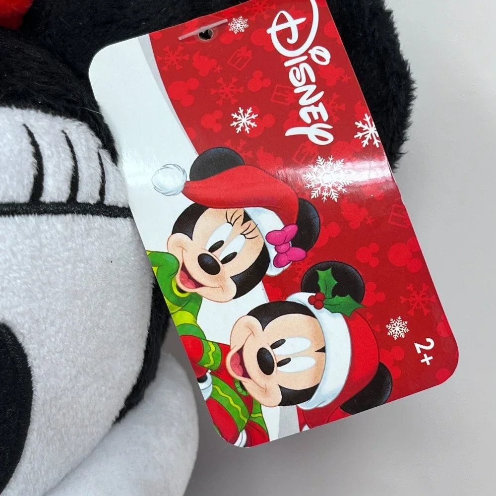 Disney Just Play Mickey Minnie Christmas Plush Set Gold White Scarves 20
